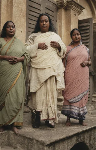 Yogananda's sisters Roma, Nalini, and Uma